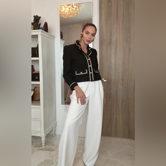 CELINE Paris Vintage Black Bouclé Jacket – Size 38 - Picture 14 of 16